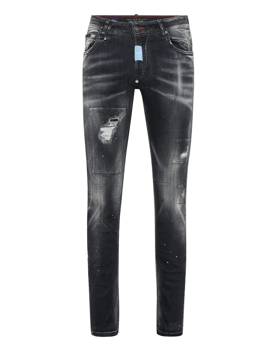 Denim Trousers Super Straight Cut Premium Hexagon, цвет: Черный
