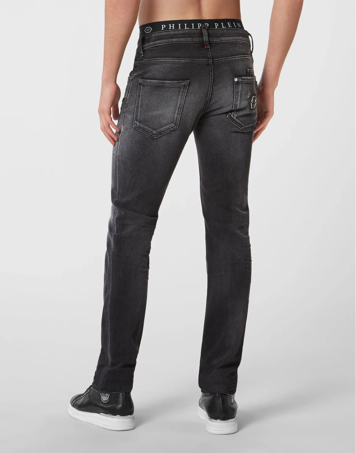 Denim Trousers Super Straight Cut Premium Hexagon, цвет: Серый