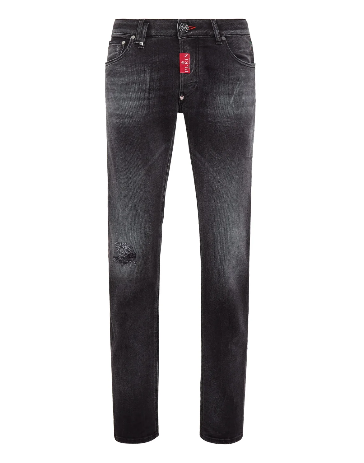 Denim Trousers Super Straight Cut Premium Hexagon, цвет: Серый