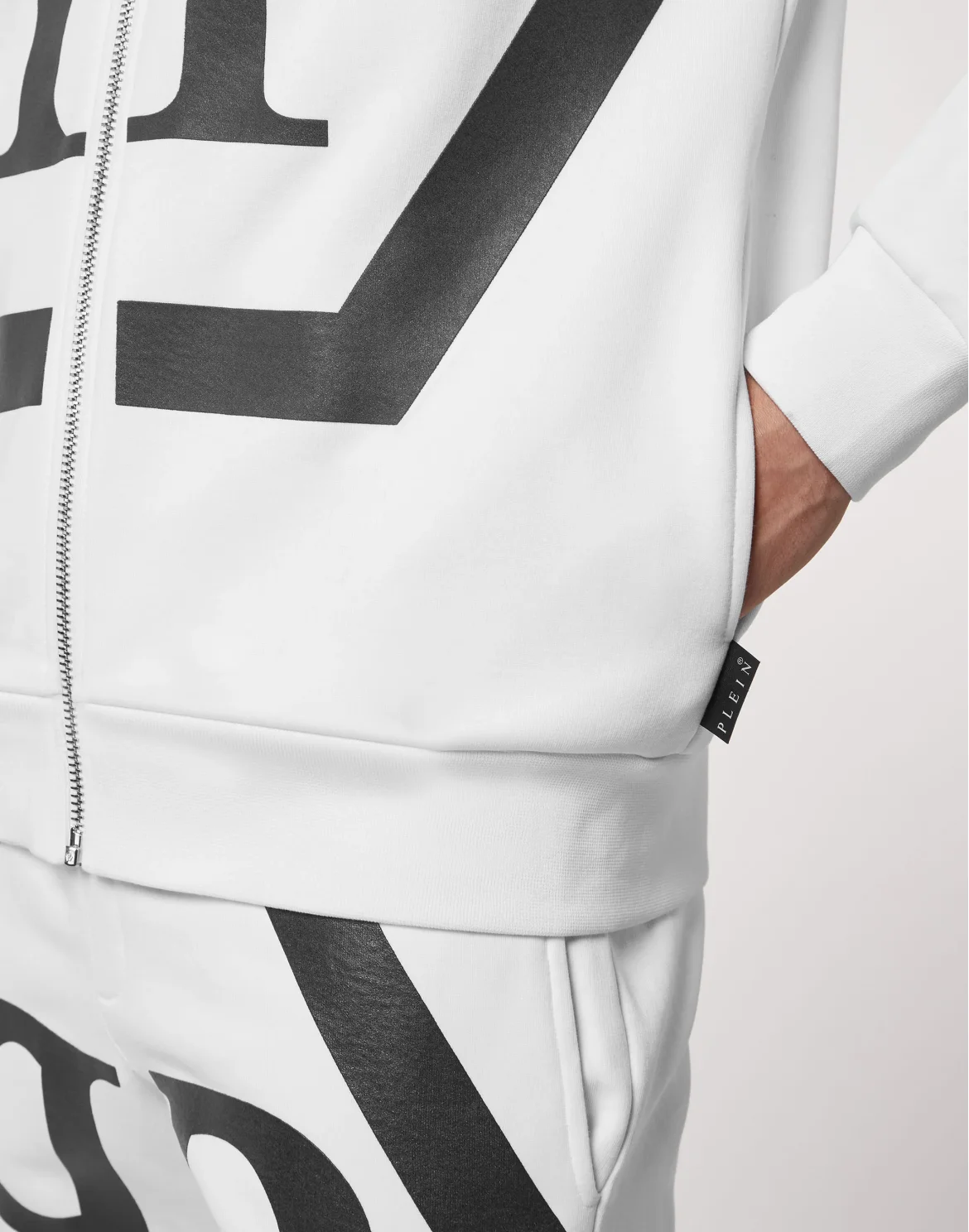 Hoodie Sweatjacket Hexagon, цвет: Белый