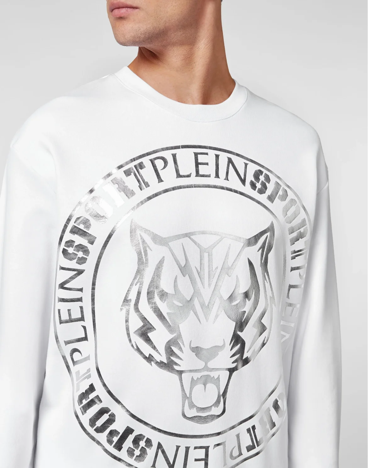 Longsleeve Sweatshirt Tiger, цвет: Белый