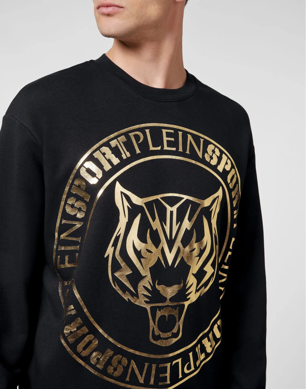 Longsleeve Sweatshirt Tiger, цвет: Черный