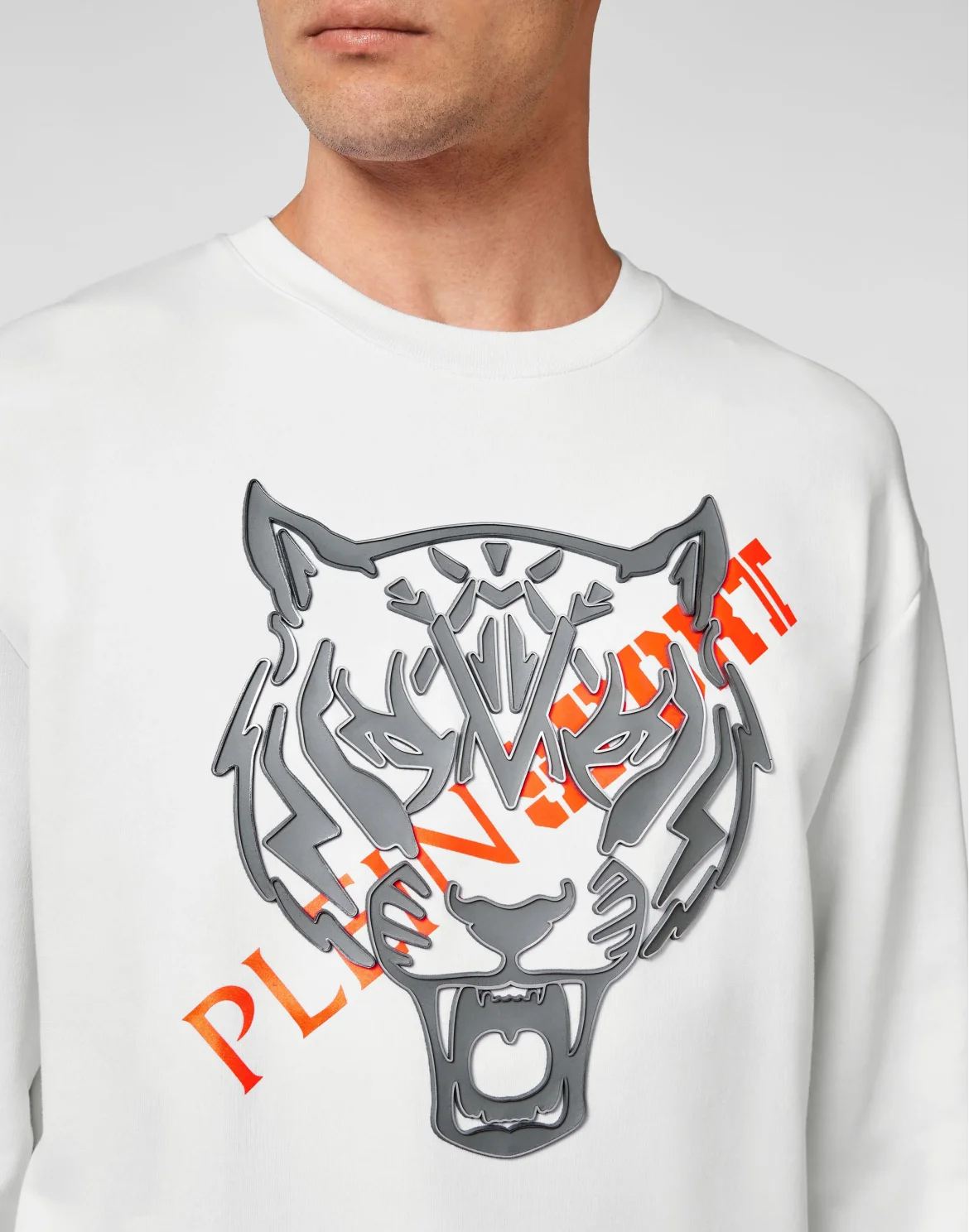 Longsleeve Sweatshirt Tiger, цвет: Белый