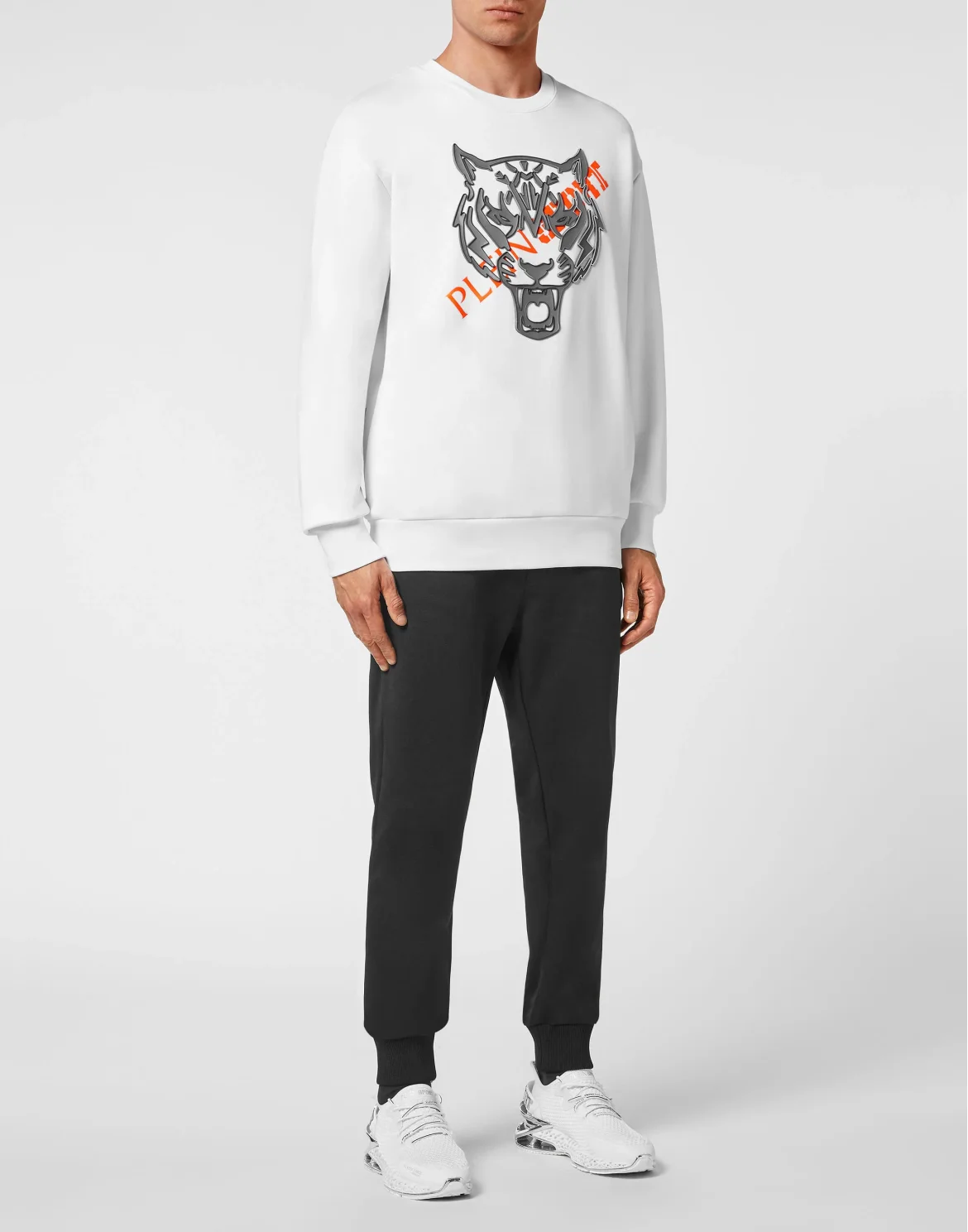Longsleeve Sweatshirt Tiger, цвет: Белый