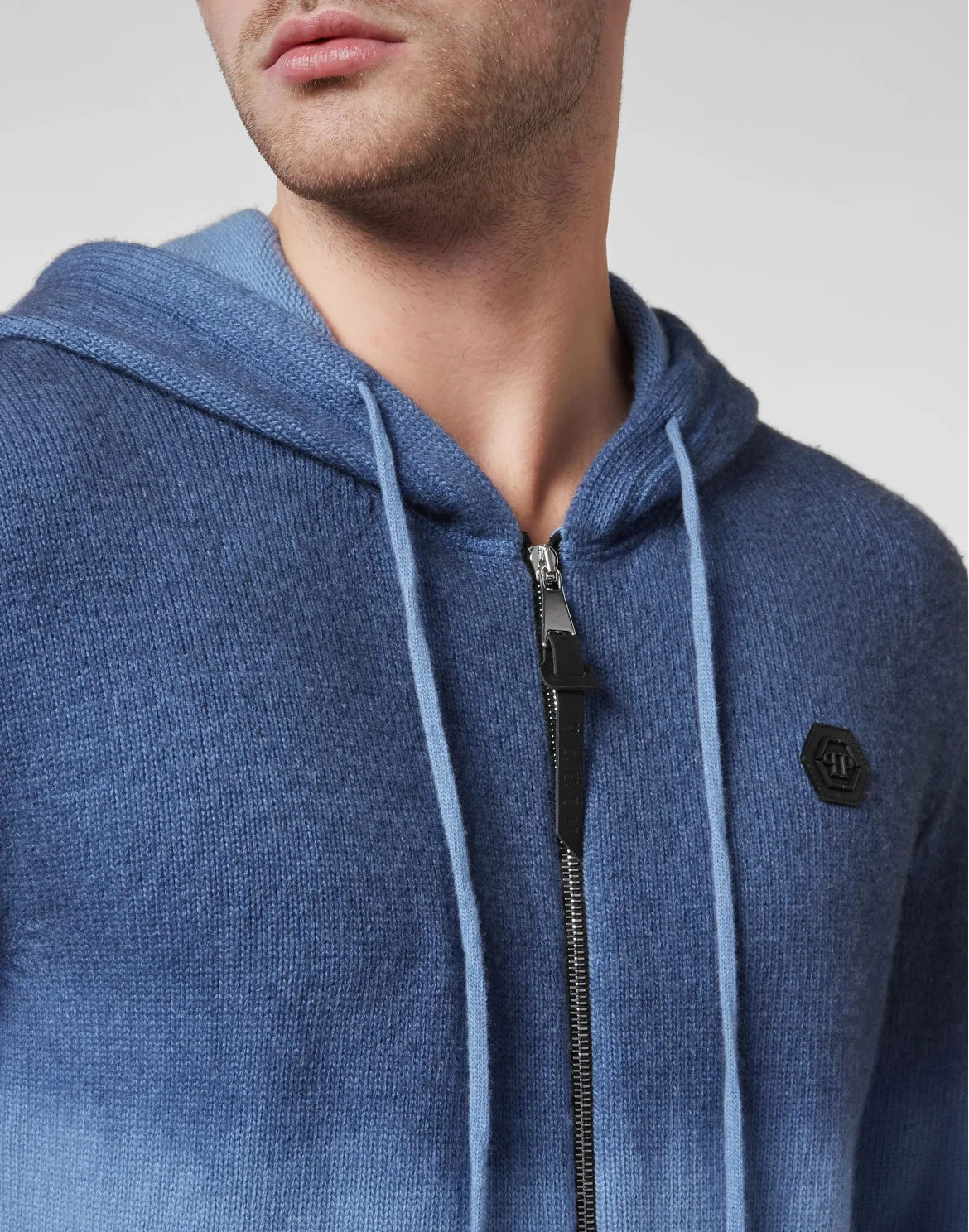 Cash Wool Jogging Knit Suit: Jacket/trousers python insert Skull, цвет: Синий