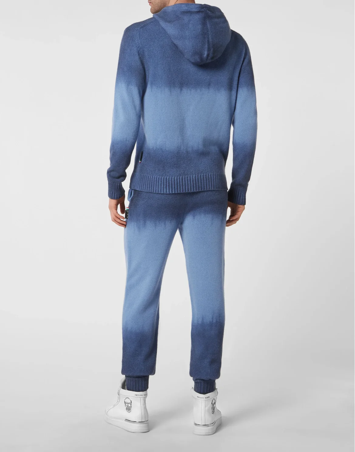 Cash Wool Jogging Knit Suit: Jacket/trousers python insert Skull, цвет: Синий