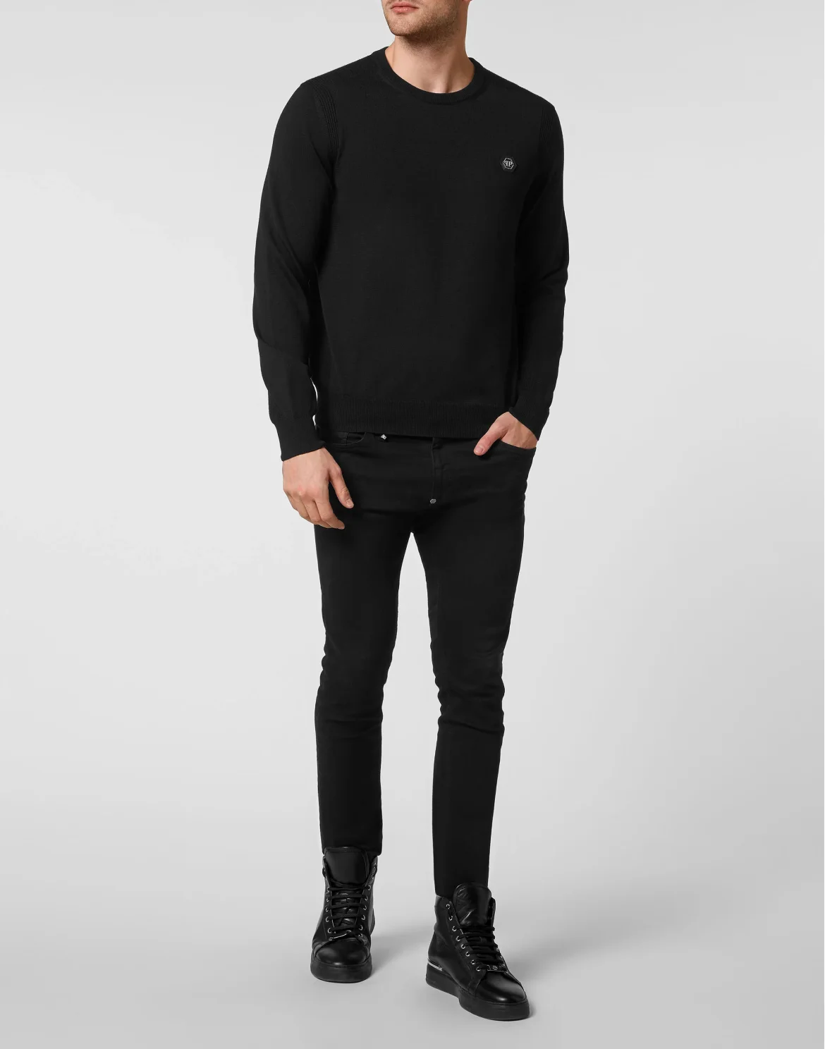 Pullover Round Neck LS, цвет: Черный