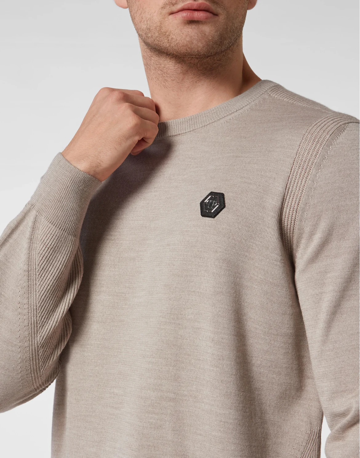 Pullover Round Neck LS, цвет: Бежевый