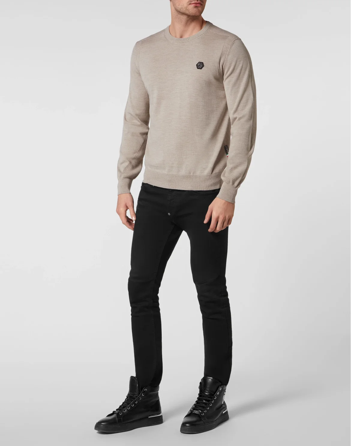 Pullover Round Neck LS, цвет: Бежевый