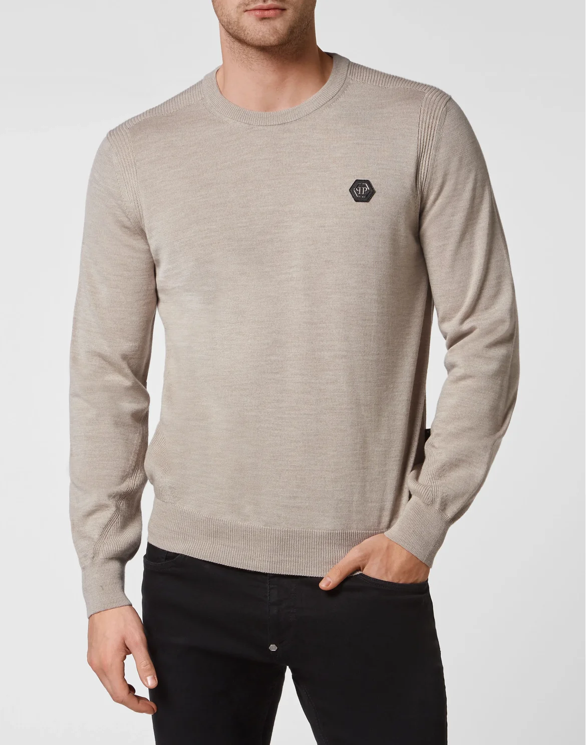 Pullover Round Neck LS, цвет: Бежевый