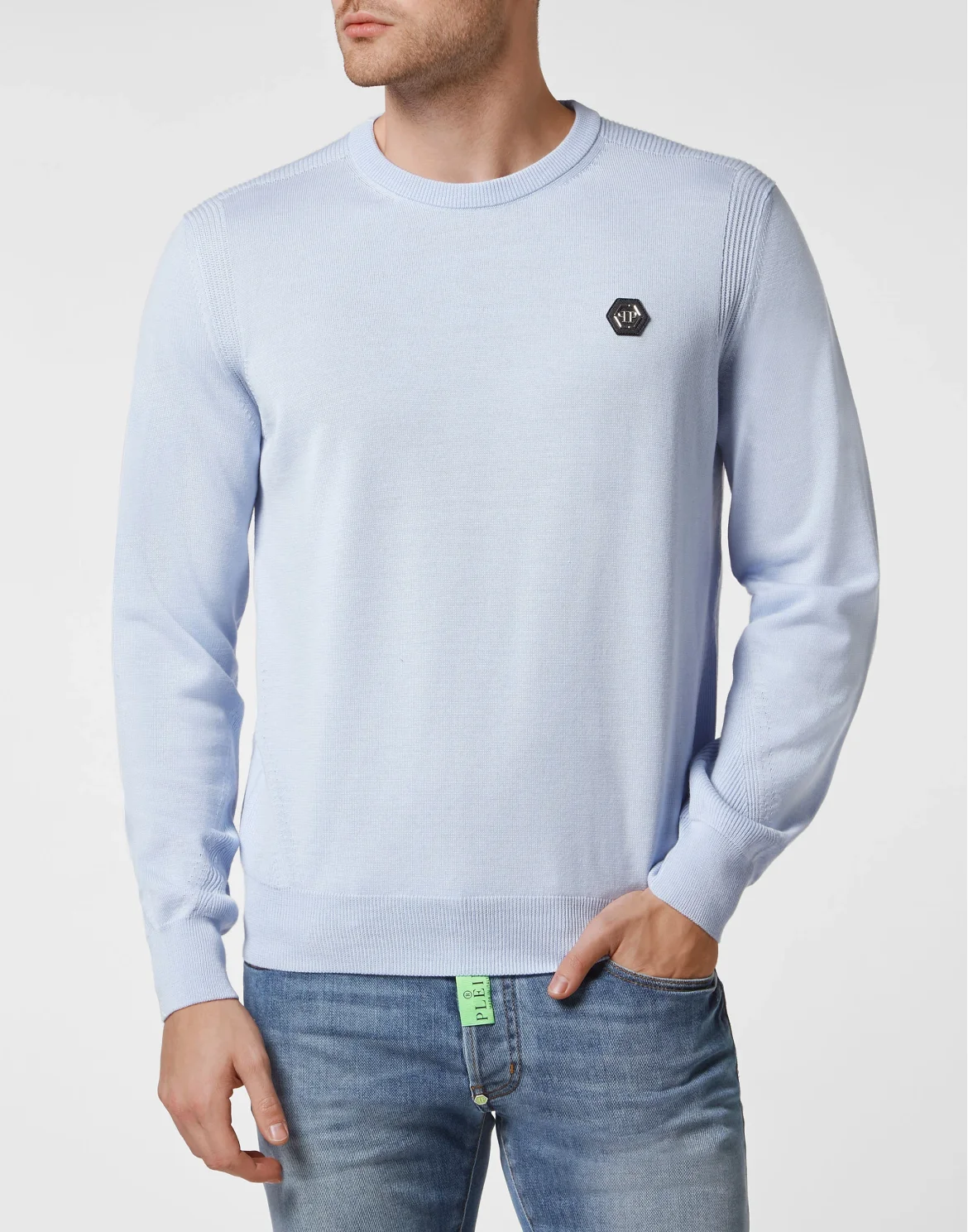 Pullover Round Neck LS, цвет: Голубой