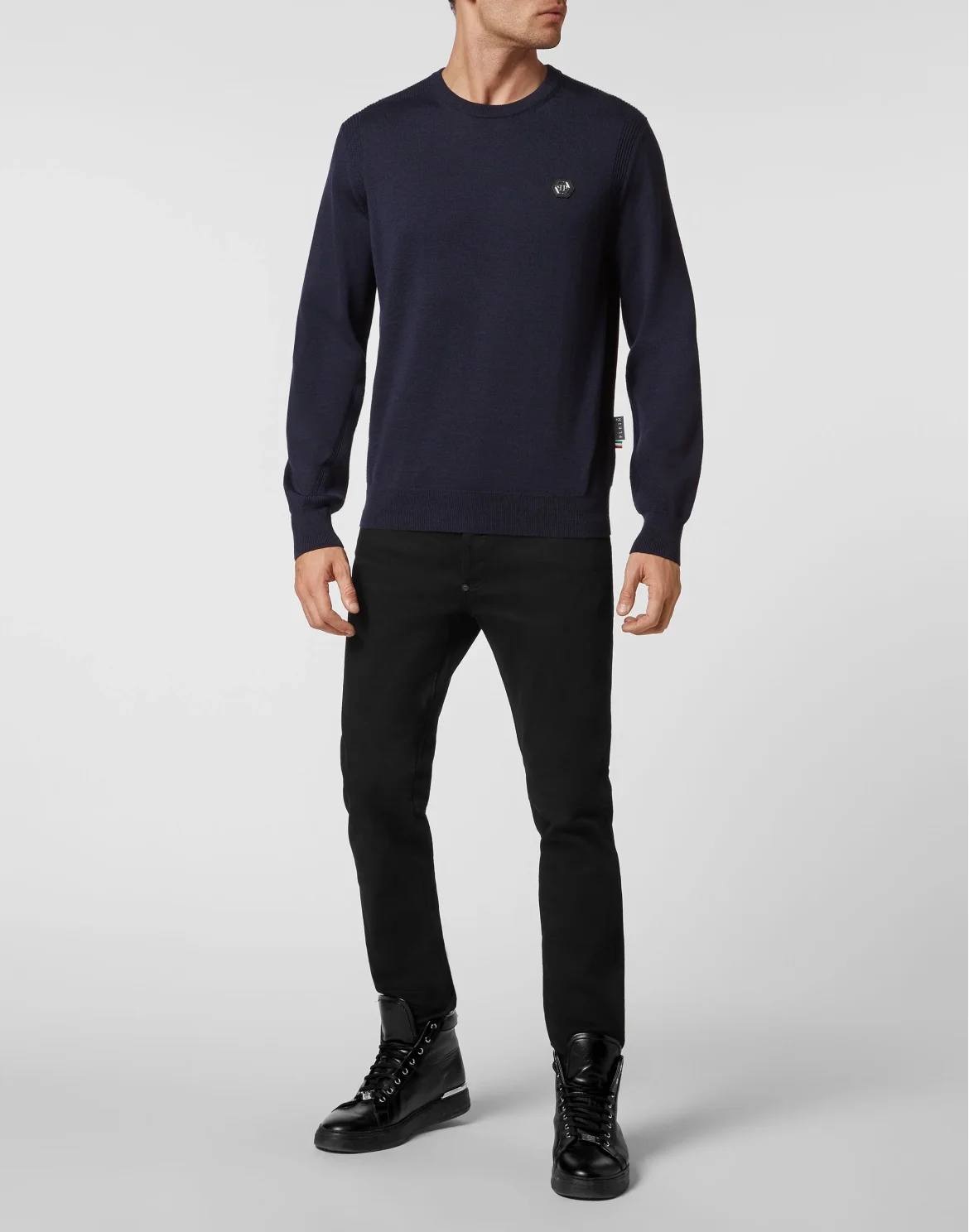 Pullover Round Neck LS, цвет: Синий