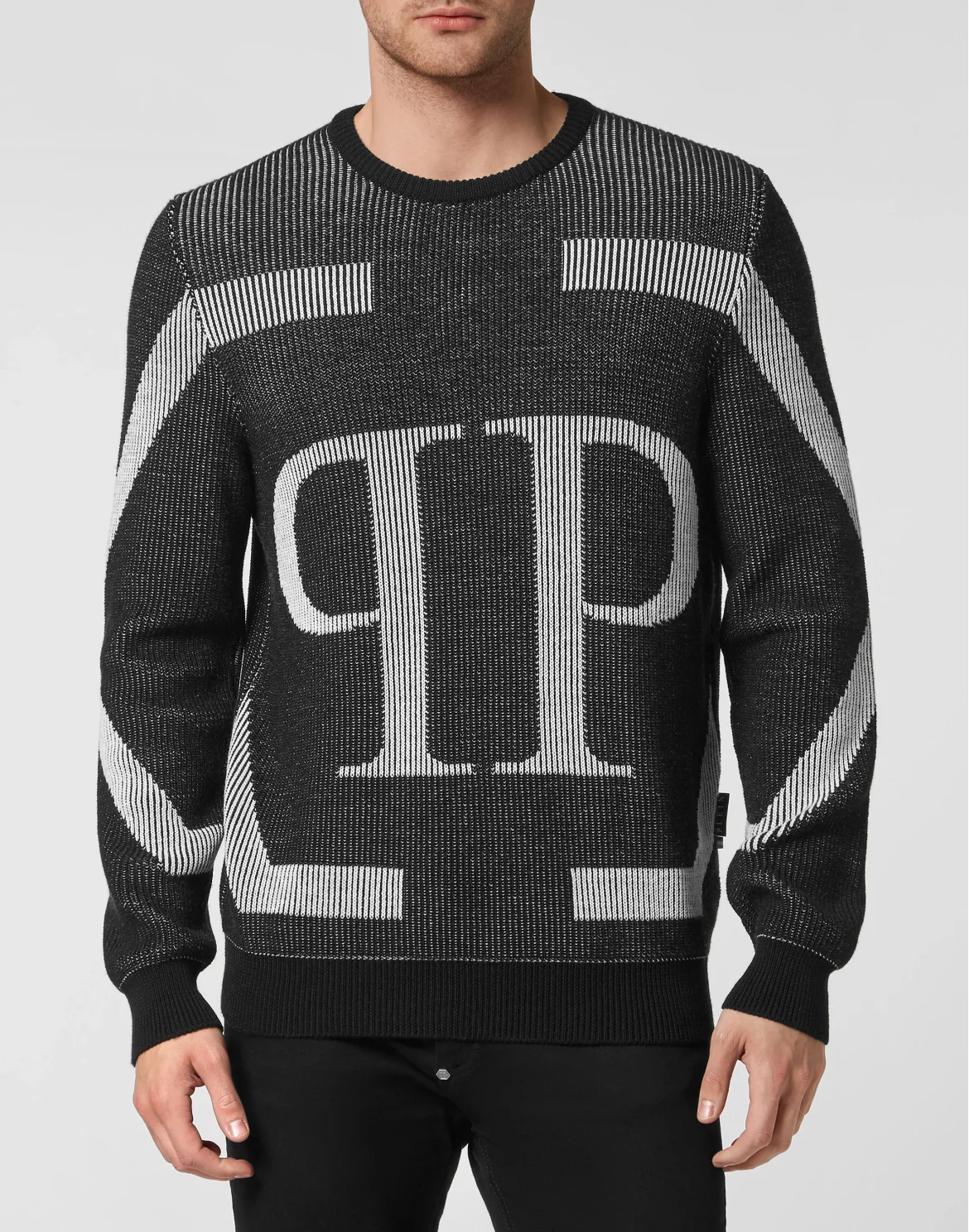 Pullover Round Neck LS OVERSIZE FIT, цвет: Черный