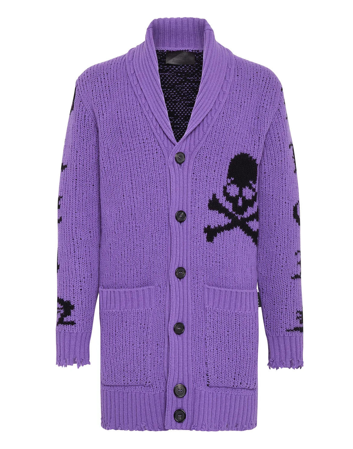 Cardigan Long Skull and Plein, цвет: Фиолетовый