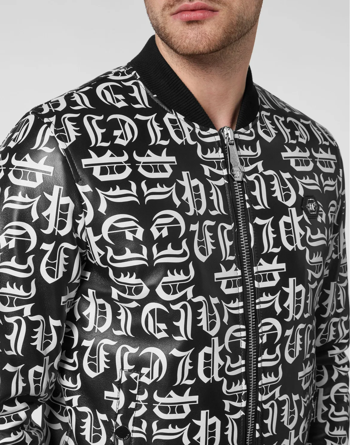 Leather Bomber, цвет: Черный