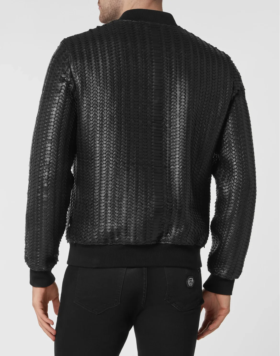 Leather Bomber, цвет: Черный
