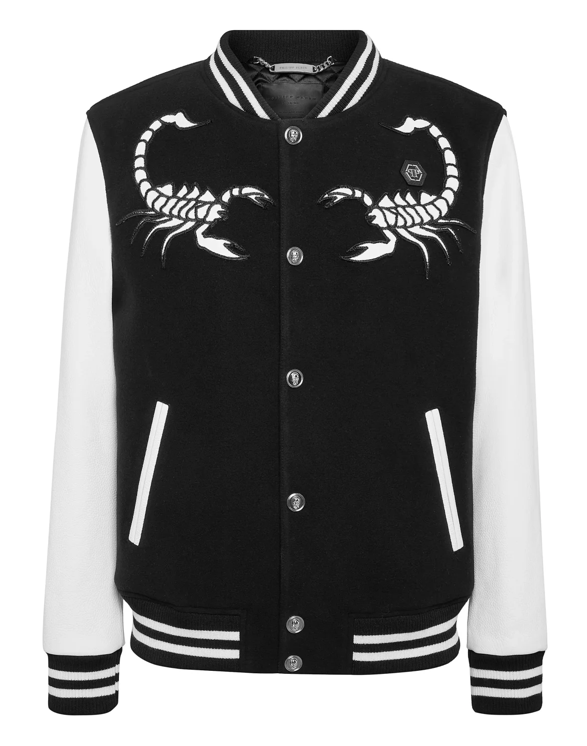 Jacket Deer Leather Sleeves, цвет: Черный