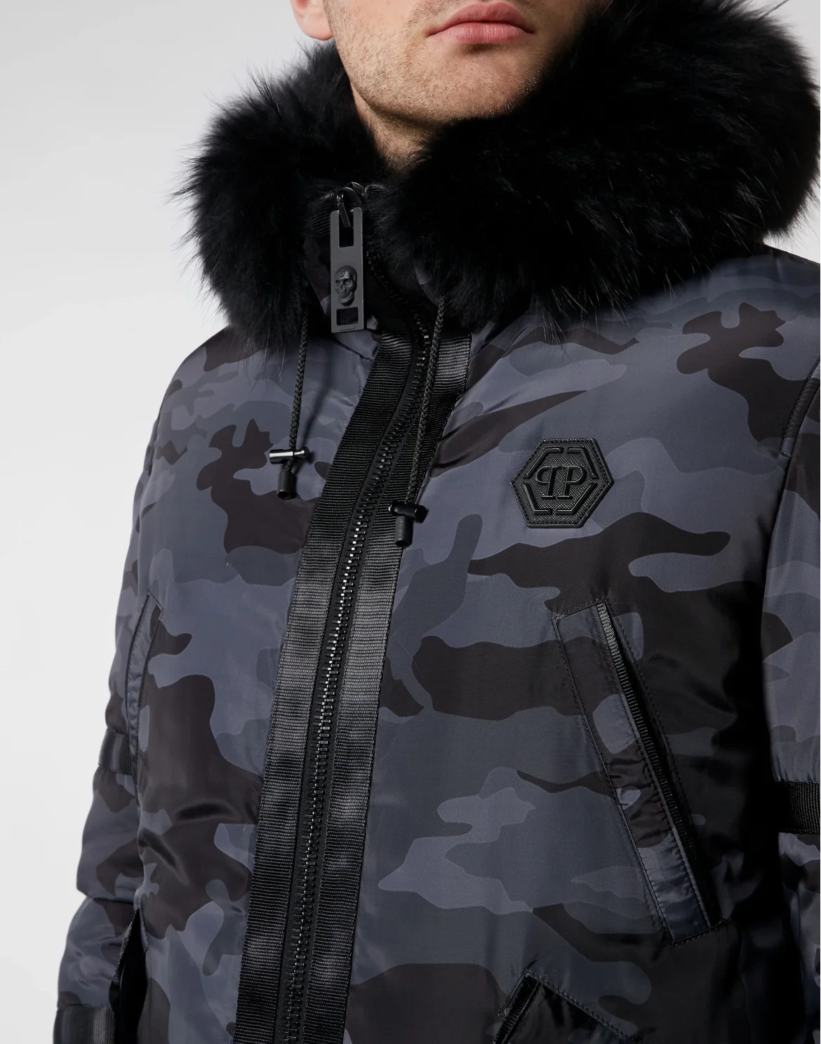Nylon Down Jacket, цвет: Черный