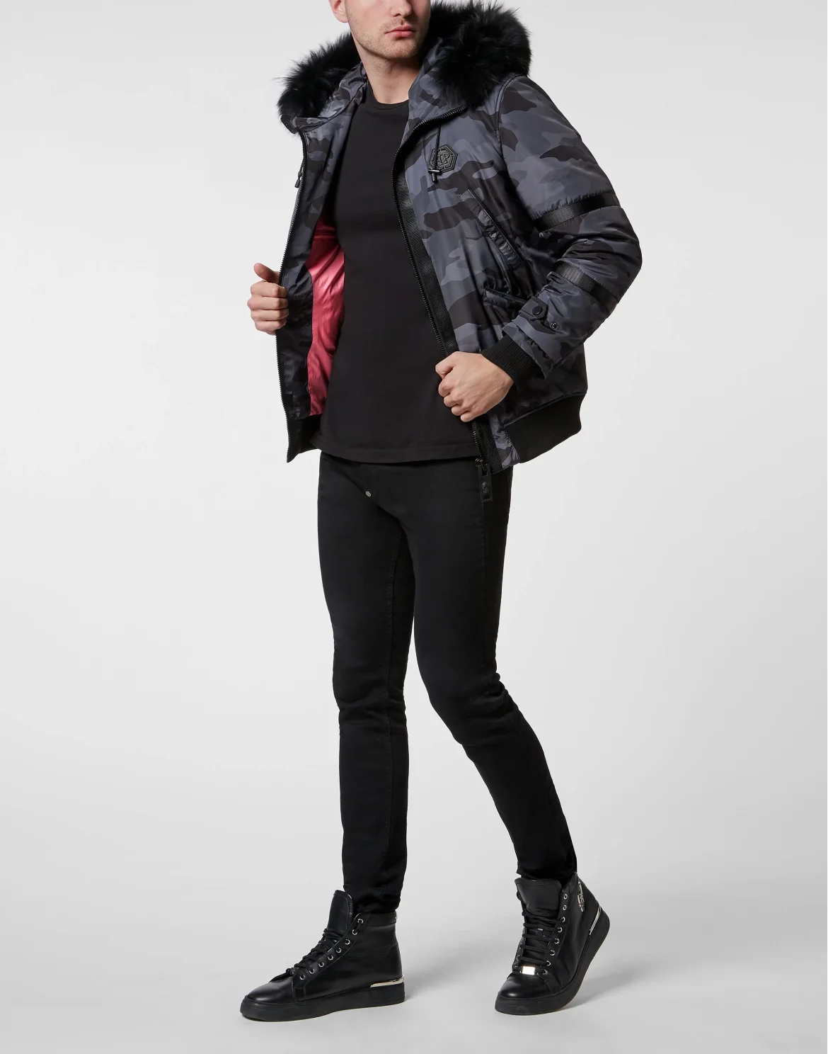 Nylon Down Jacket, цвет: Черный