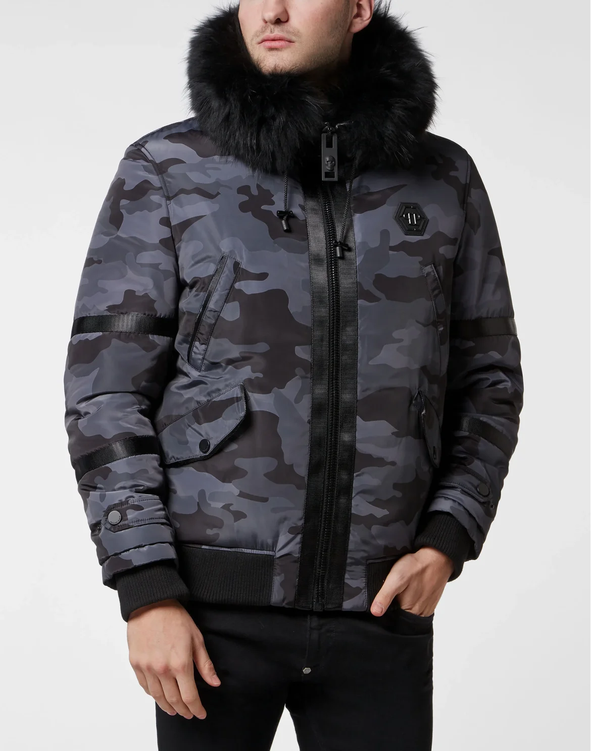 Nylon Down Jacket, цвет: Черный
