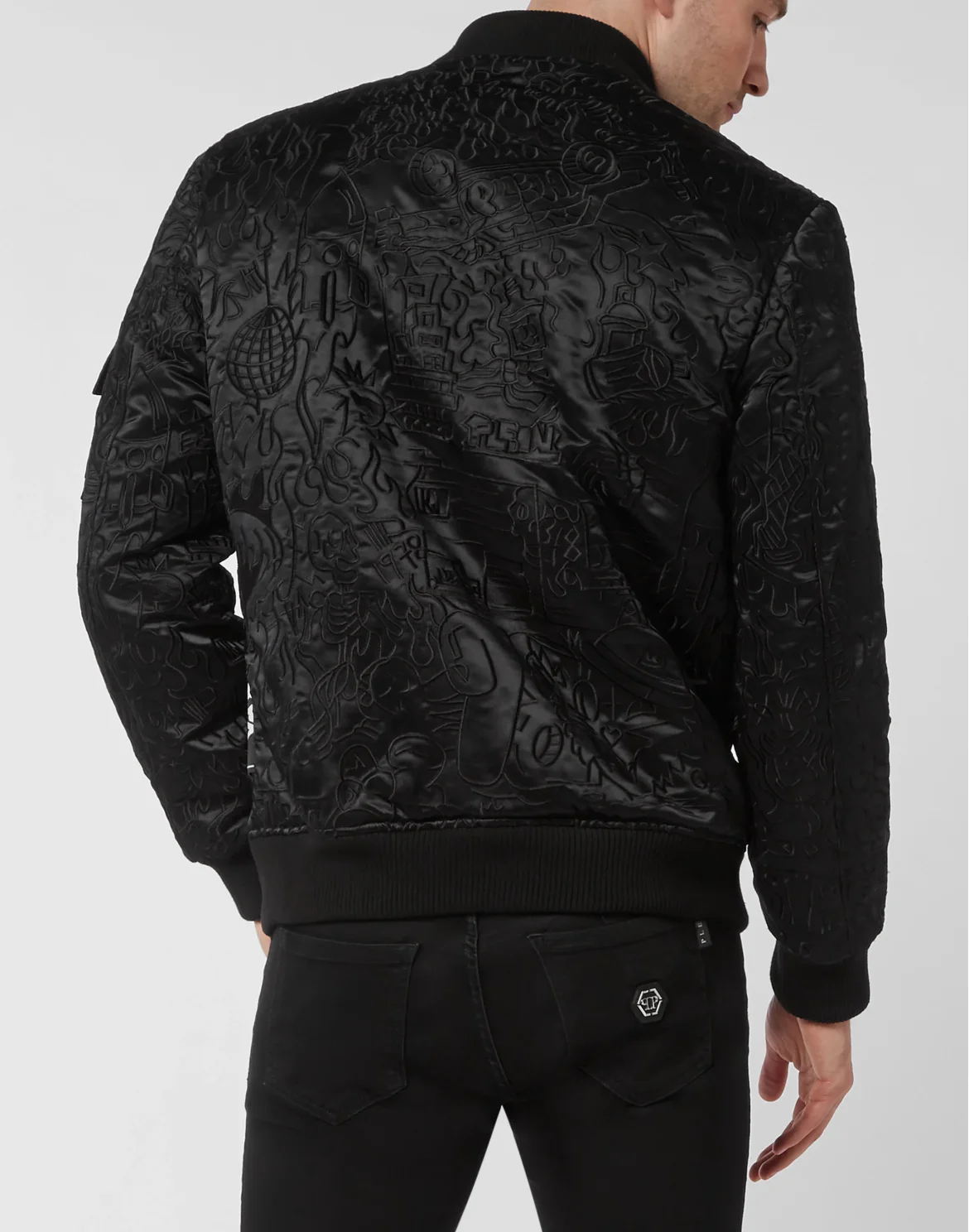 Satin Bomber, цвет: Черный