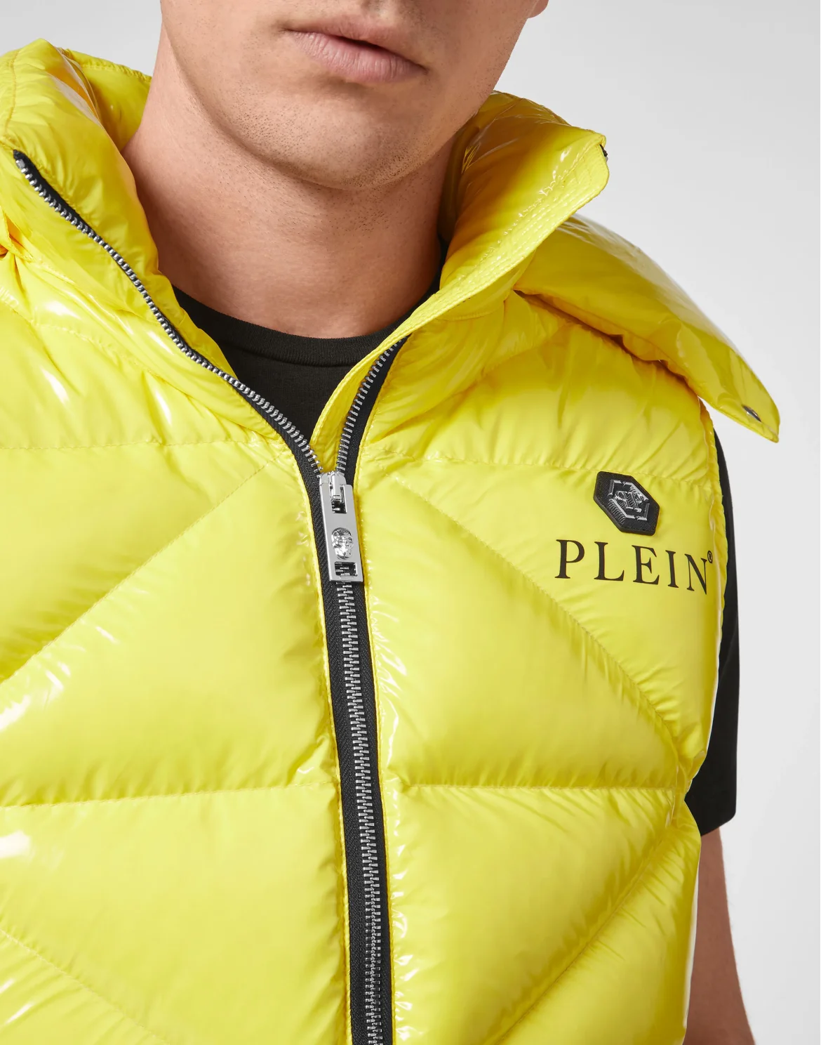 Sleeveless Quilted Down Jacket, цвет: Желтый