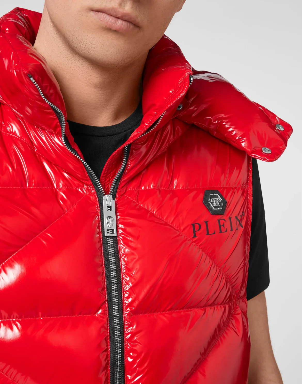 Sleeveless Quilted Down Jacket, цвет: Красный