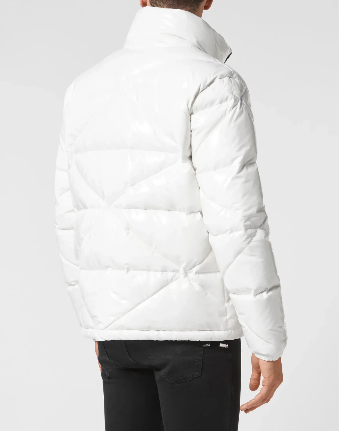Quilted Down Jacket Hexagon, цвет: Белый