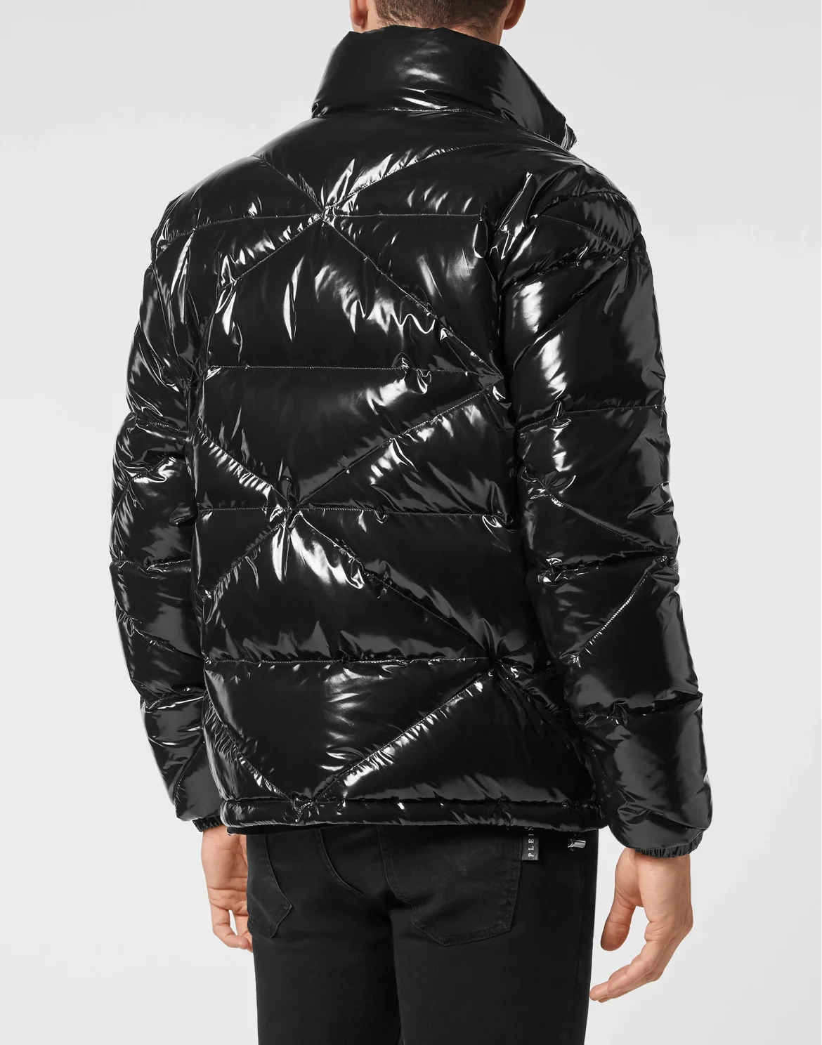 Quilted Down Jacket Hexagon, цвет: Черный