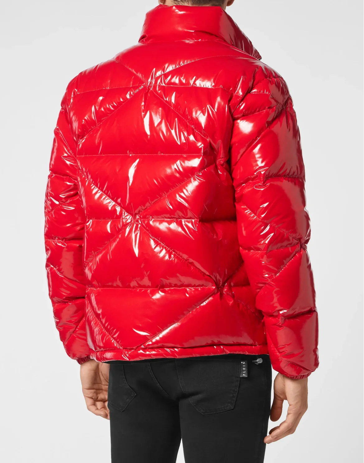 Quilted Down Jacket Hexagon, цвет: Красный