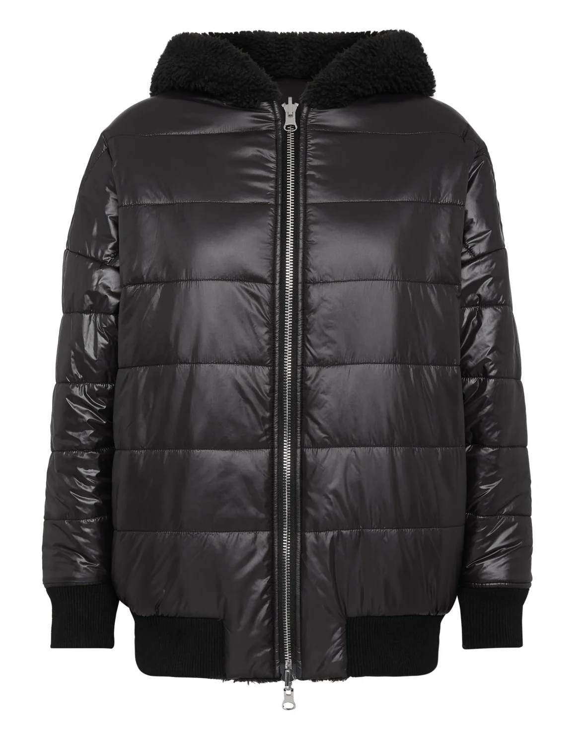 Reversible Hooded Bomber Jacket Tiger, цвет: Черный