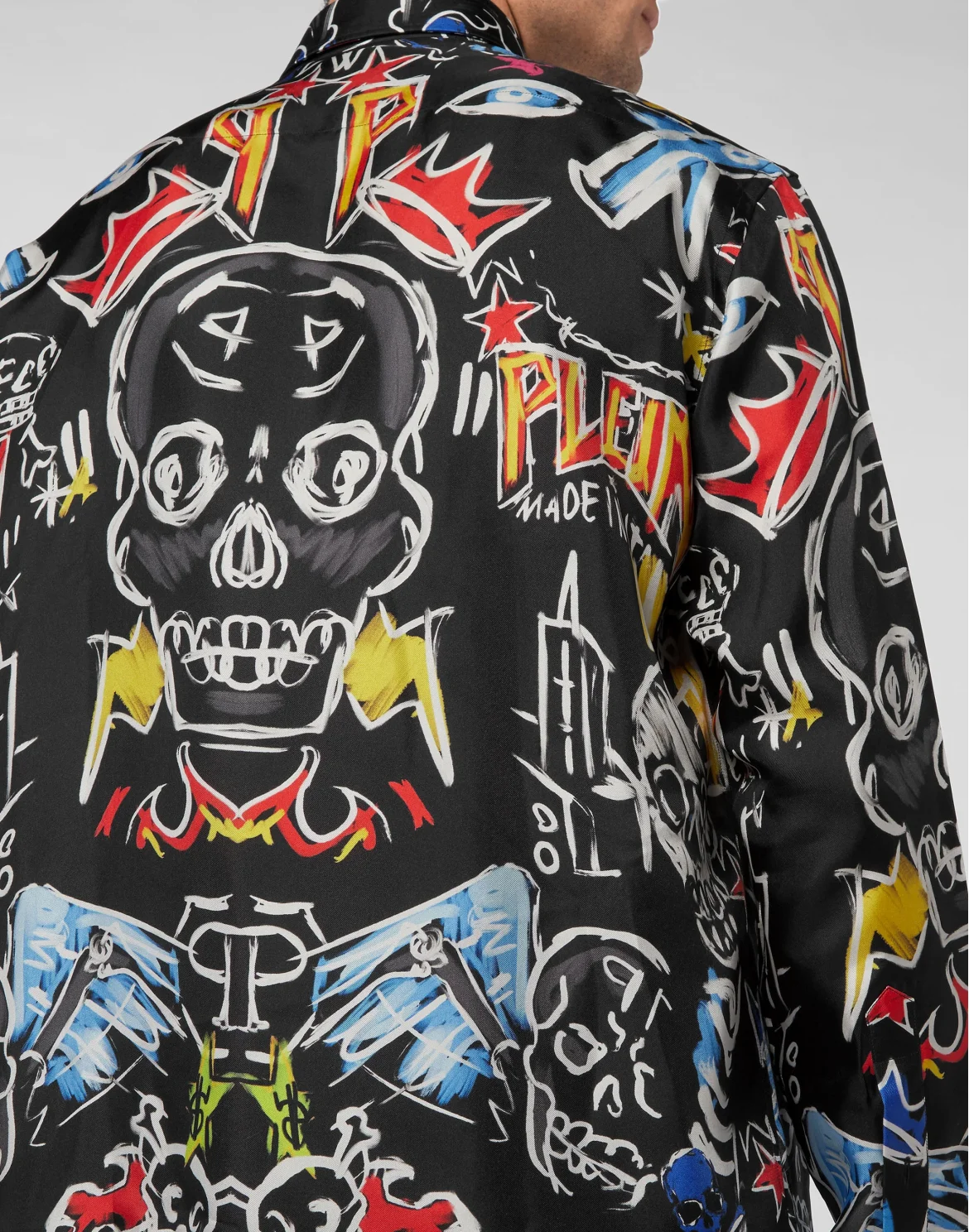 Shirt Dandy LS Skull and Plein, цвет: Черный