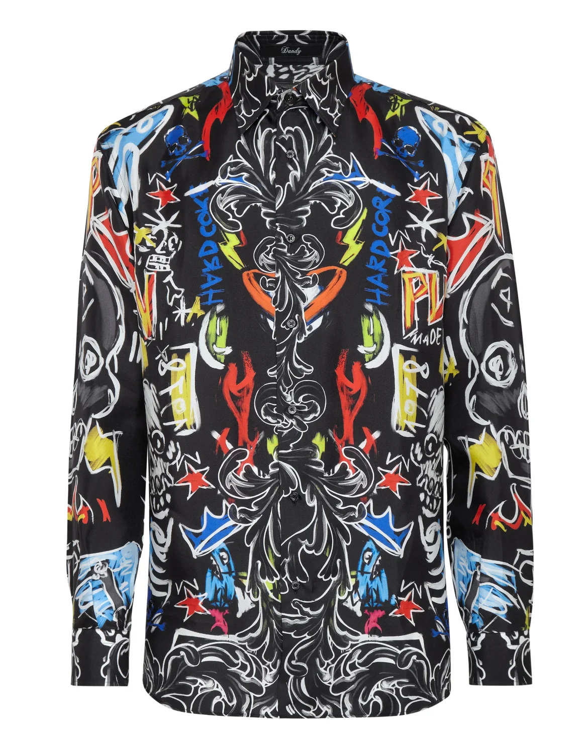 Shirt Dandy LS Skull and Plein, цвет: Черный