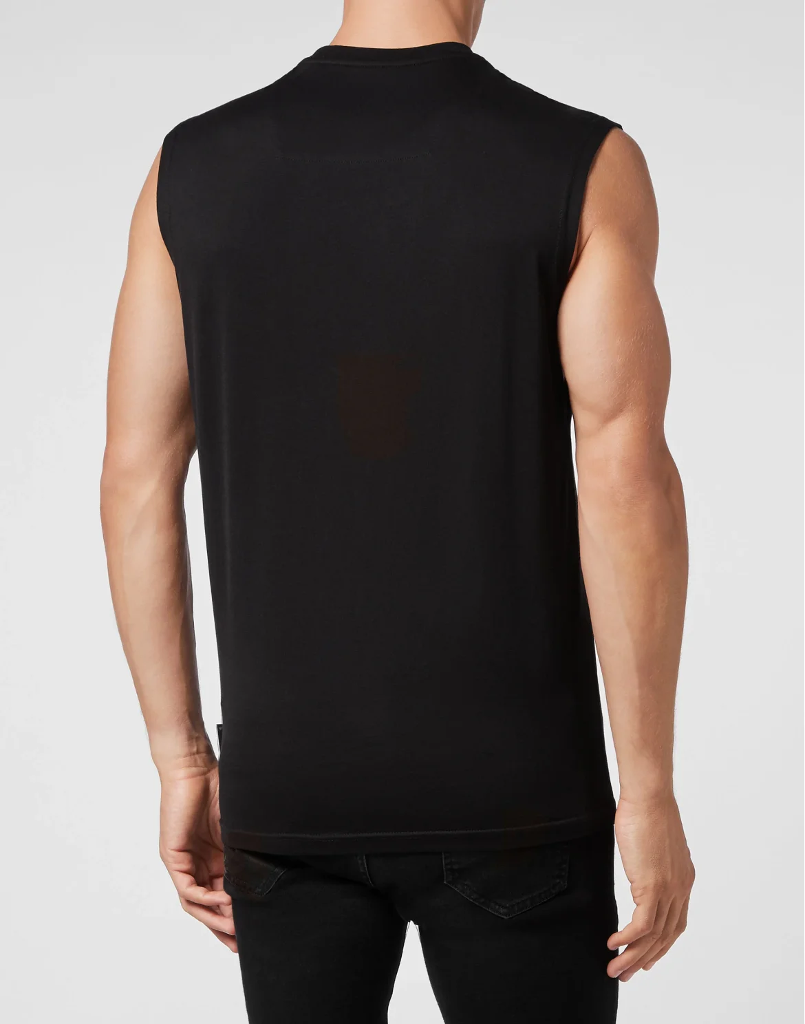 T-shirt Round Neck SS Sleeveless Iconic Plein, цвет: Черный