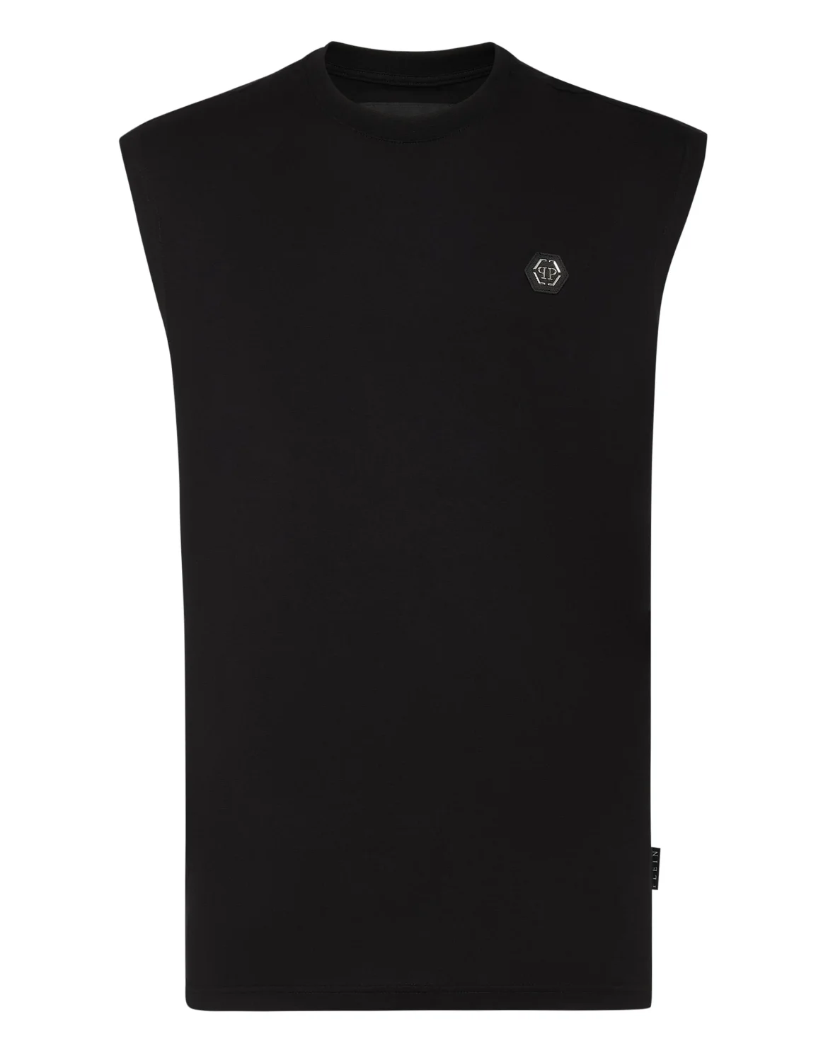 T-shirt Round Neck SS Sleeveless Iconic Plein, цвет: Черный