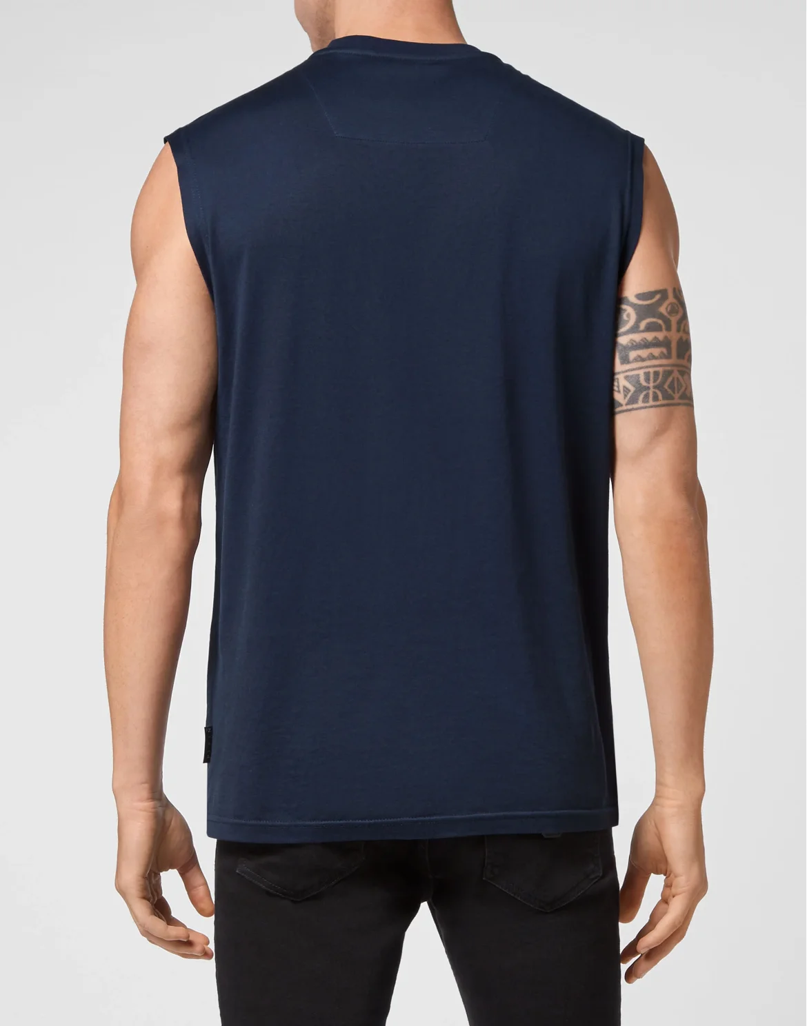 T-shirt Round Neck SS Sleeveless Iconic Plein, цвет: Синий