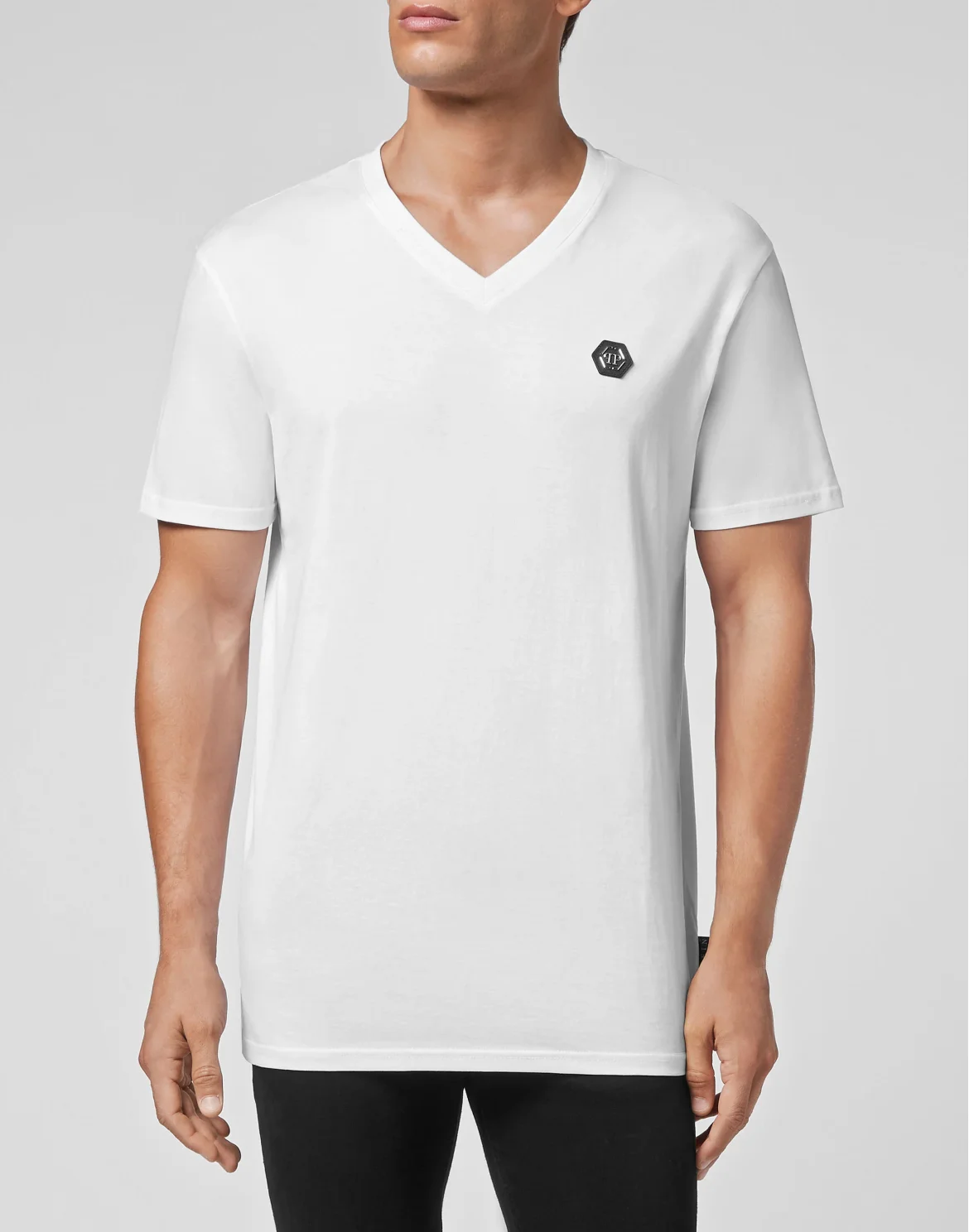 T-shirt V-Neck SS Iconic Plein, цвет: Белый