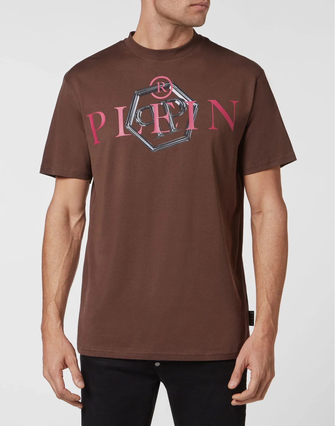 T-shirt Round Neck SS Philipp Plein TM, цвет: Коричневый