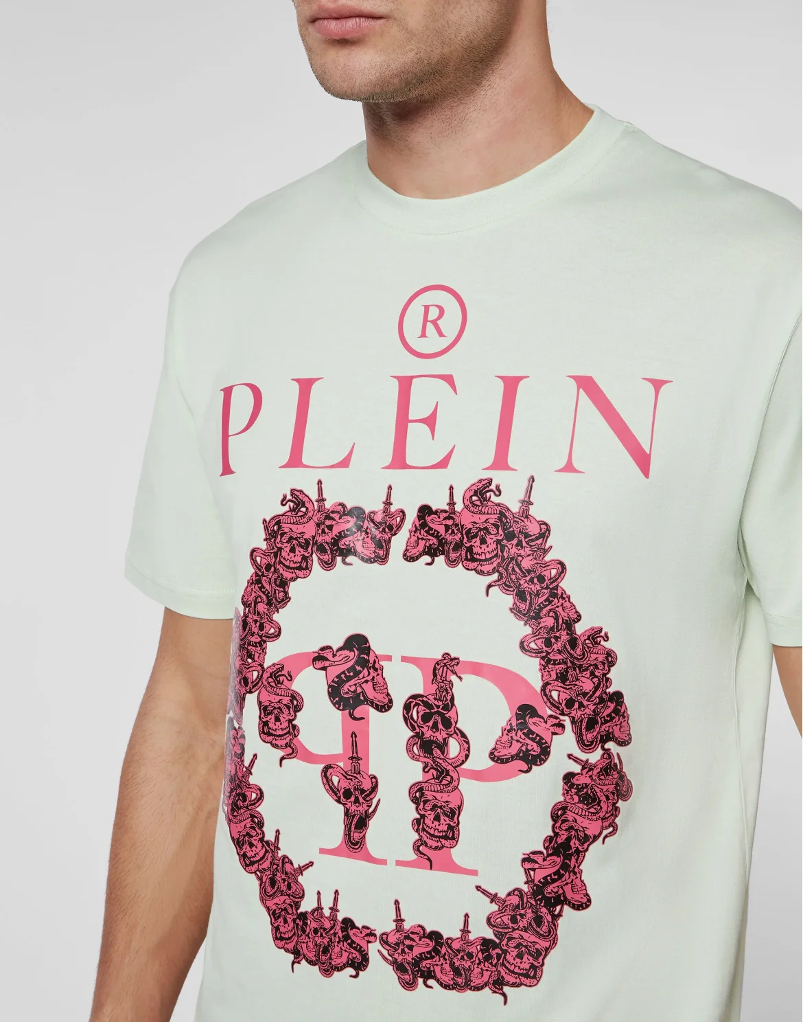 T-shirt Round Neck SS Philipp Plein TM, цвет: Зеленый