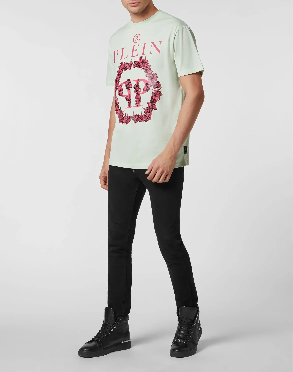 T-shirt Round Neck SS Philipp Plein TM, цвет: Зеленый