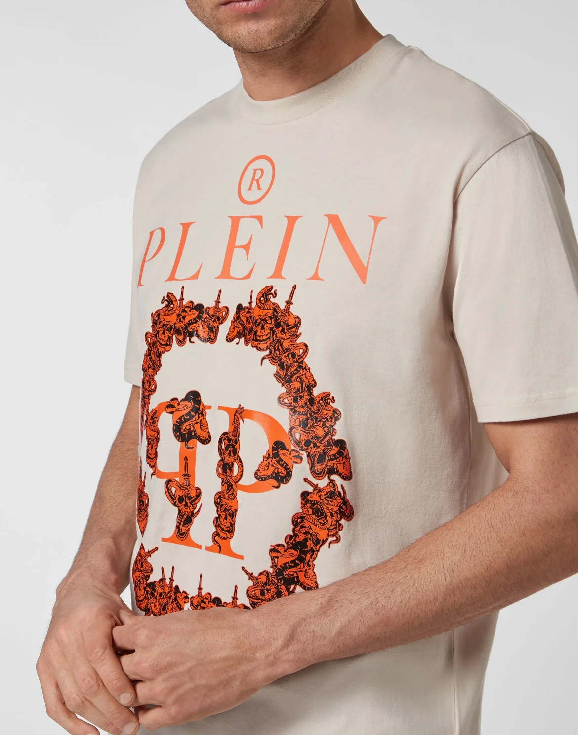 T-shirt Round Neck SS Philipp Plein TM, цвет: Бежевый