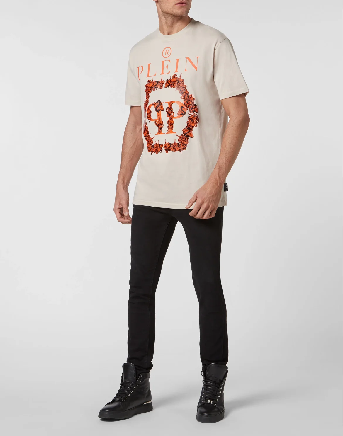 T-shirt Round Neck SS Philipp Plein TM, цвет: Бежевый