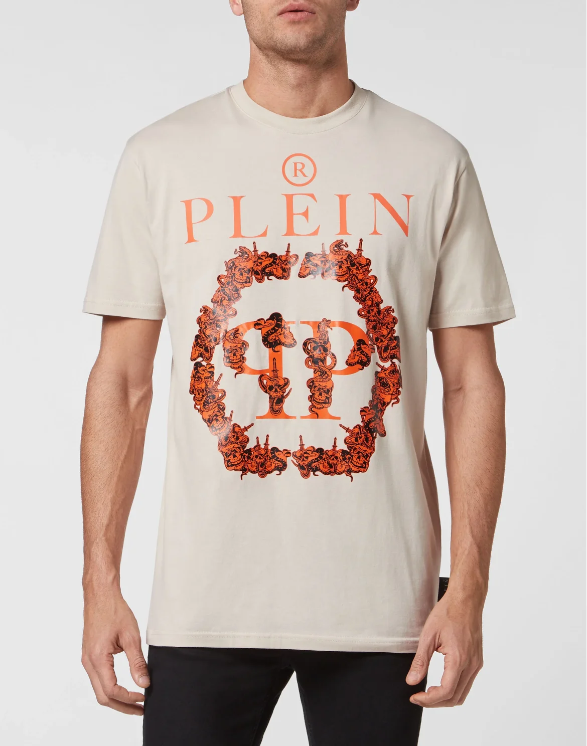 T-shirt Round Neck SS Philipp Plein TM, цвет: Бежевый