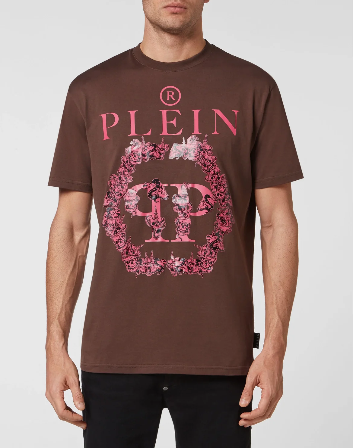 T-shirt Round Neck SS Philipp Plein TM, цвет: Коричневый
