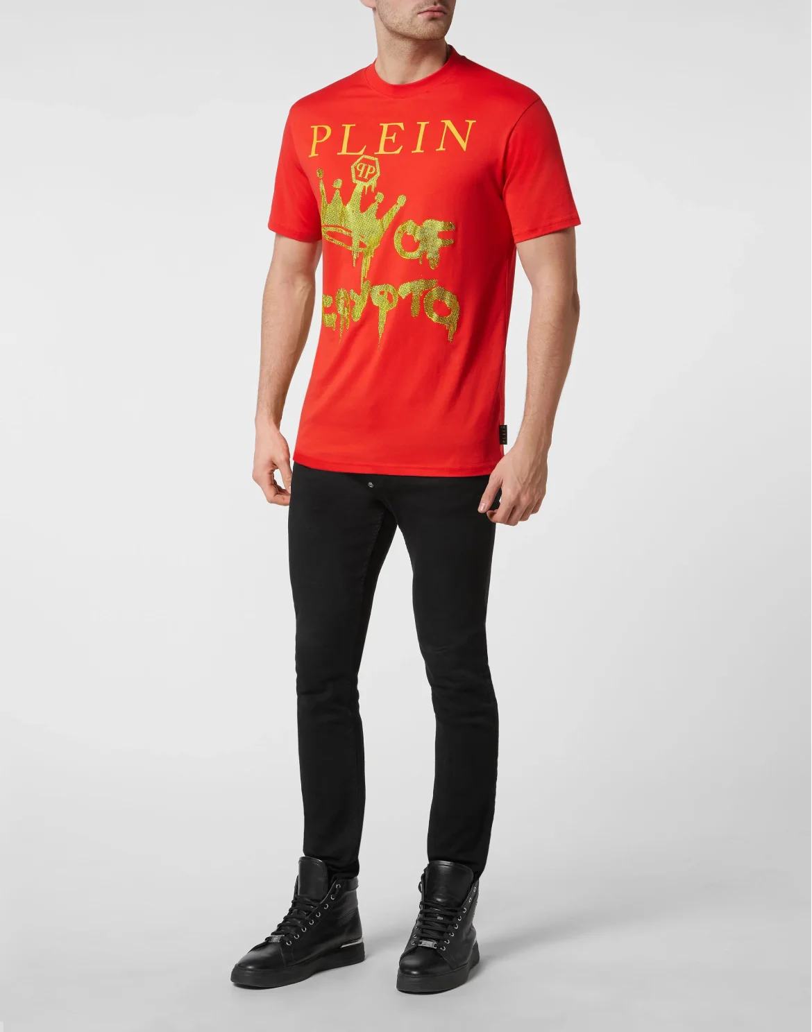 T-shirt Round Neck SS with Crystals, цвет: Желтый