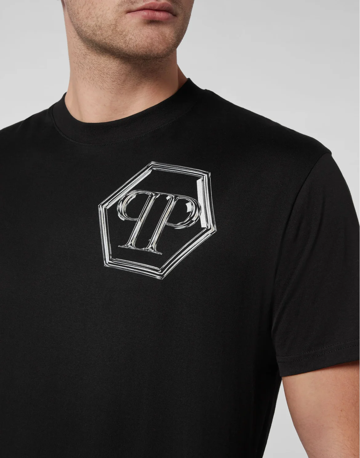 T-shirt Round Neck SS Hexagon, цвет: Черный