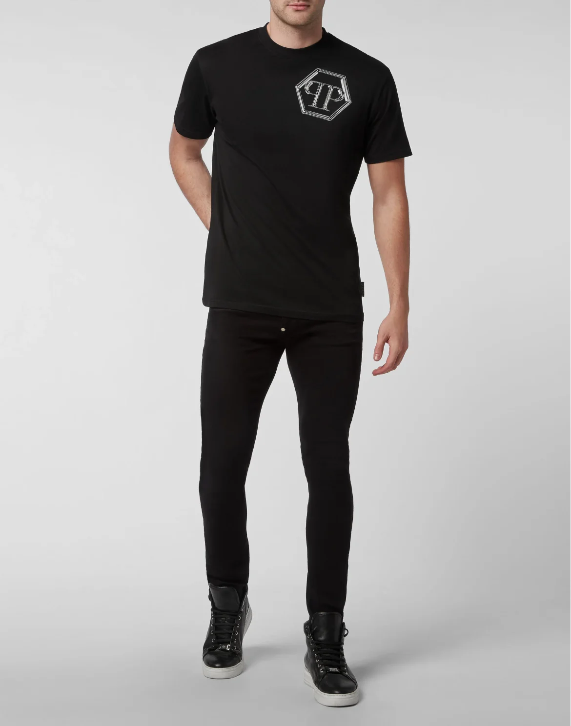 T-shirt Round Neck SS Hexagon, цвет: Черный