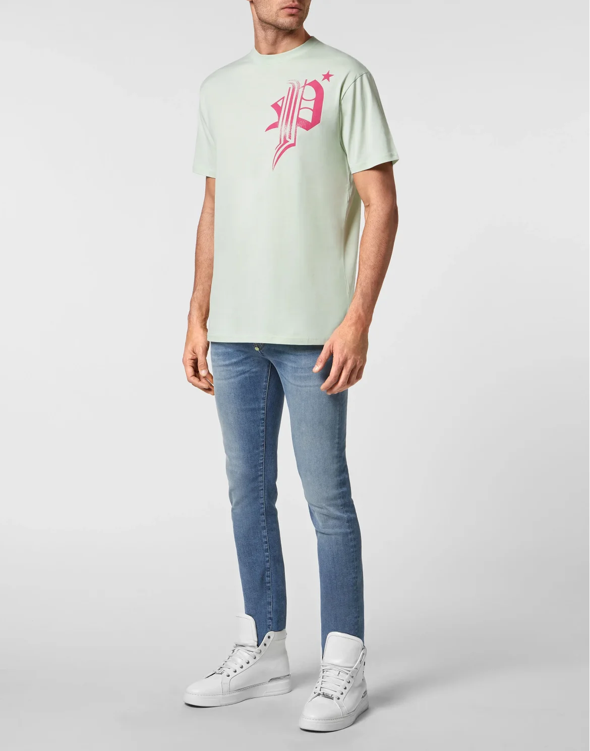T-shirt Round Neck SS Skull, цвет: Зеленый