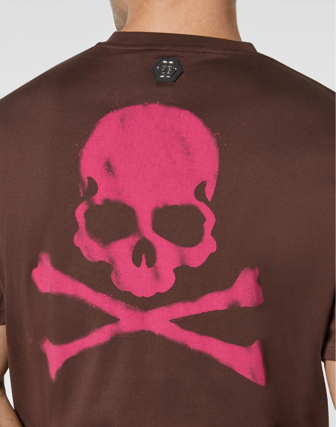 T-shirt Round Neck SS Skull, цвет: Коричневый
