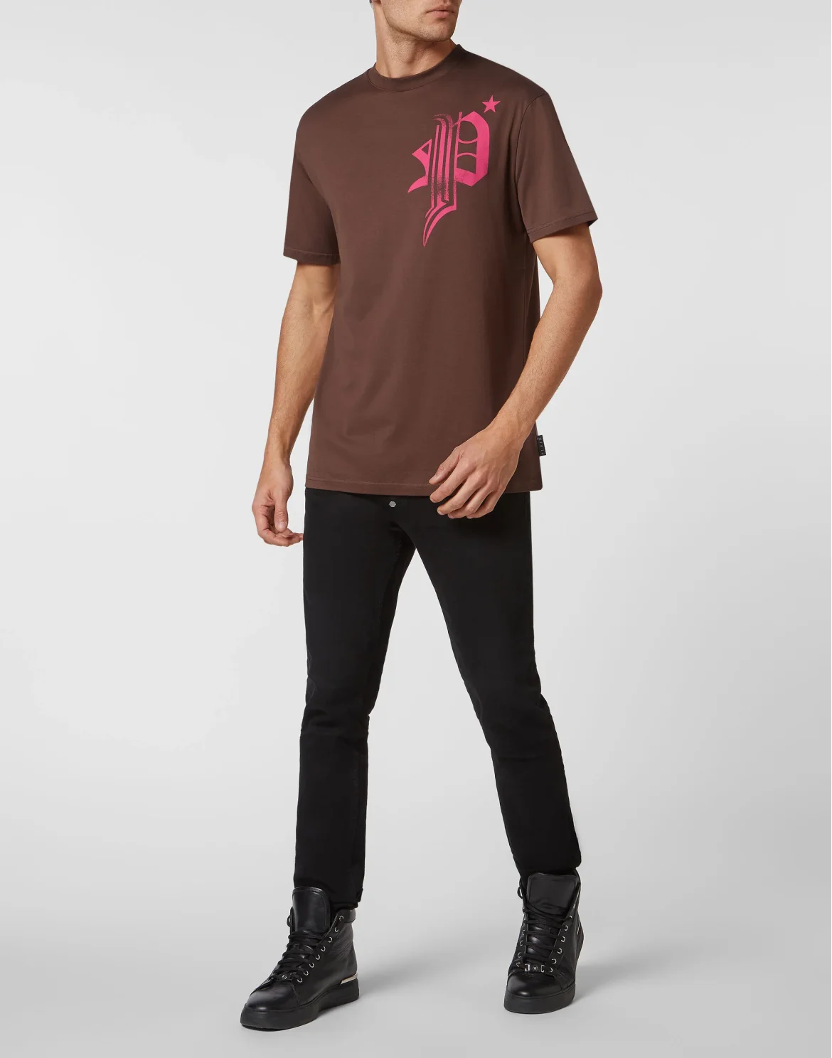 T-shirt Round Neck SS Skull, цвет: Коричневый